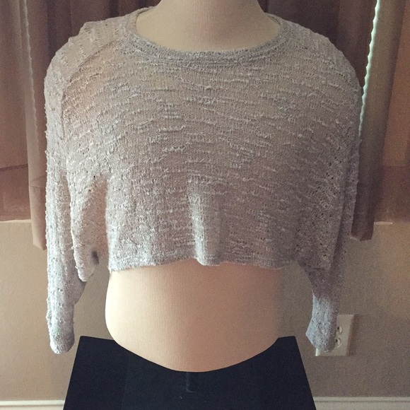 Sparkle & Fade Sweaters - Juniors crop top sweater